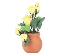 Generic Modello di Fiore di Casa delle Bambole in Miniatura, Mini Pianta di Rosa in Scala 1:12, Pianta Decorativa per gli Amanti del Fai da Te, Ideale per gli Oggetti Fotografici della Camera dei