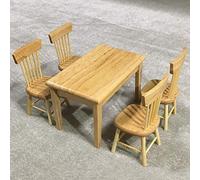 Generic Modello di Mobili per Casa delle Bambole Sedia da Pranzo in Legno Ideale per Migliorare le abilità Pratiche e la creatività dei Bambini in Bianco, Adatta per Bambole 1:12 (Non verniciato)