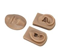 Generic Modello di Naso e Bocca in Silicone con Accessori per Modellare L'orecchio, Simulazione Realistica di Organi Umani per Piercing e Pratica Chirurgica in Silicone/per Medico e Studente (Pelle