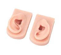 Generic Modello di Orecchio per Pratica di Piercing in Morbido Silicone per Istituti di Formazione di Bellezza con una Sensazione Confortevole Sulla Pelle Umana, 2 Pezzi per Esposizione di Orecchini