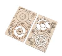 Generic Modello di Puzzle di Calendario Meccanico per L'apprendimento STEM Educativo Calendario Guidato da Ingranaggi in Legno per Bambini e Famiglie
