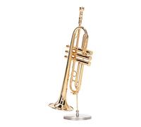 Generic Modello di Trombone in Miniatura in Ottone con Splendido Display per la Decorazione Domestica o la Sala Musica da 19,5 Cm