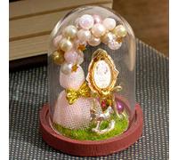 Generic Modello in Legno in Miniatura di Casa delle Bambole Fai-da-te con Accessori per Regali Creativi per Bambini, 4,5x2,6x2,6 Cm, Divertente Decorazione per la Ricreazione (MINI001 Testimone