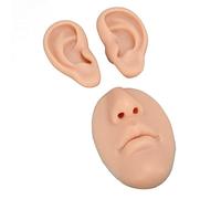 Generic Modello in Silicone per Naso, Bocca e Orecchio, Simulato per Principianti, per Pratica di Piercing, Chirurgia Plastica - Materiale Siliconico Riutilizzabile (Colore della pelle medio)