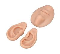 Generic Modello per Piercing in Silicone per Orecchio, per Principianti, Simulato 3D per Naso e Bocca, Strumento Didattico per la Pratica, Ospedali, Silicone Alimentare (Colore della pelle medio)