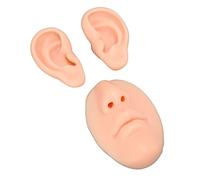 Generic Modello per Piercing in Silicone per Orecchio, per Principianti, Simulato 3D per Naso e Bocca, Strumento Didattico per la Pratica, Ospedali, Silicone Alimentare (Pelle chiara)