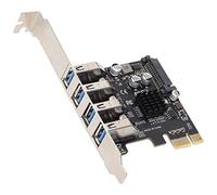 Generic Modulo di Alimentazione della Scheda di Espansione PCIE USB 3.0 Design Scheda di Espansione USB a 4 Porte per, Compatibile PCI-E X1 per Accessori per Computer Desktop