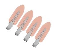 Generic Mollette per Capelli 4 Pezzi, Mollette per Capelli Senza Piega, per Acconciature Quotidiane Donna, ABS Portatile e Materiale in Lega, 5,5 X 1,8 Cm (quattro foglie rosa)