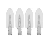 Generic Mollette per Capelli 4 Pezzi, Mollette per Capelli Senza Piega, per Acconciature Quotidiane Donna, ABS Portatile e Materiale in Lega, 5,5 X 1,8 Cm (quattro foglie bianche)