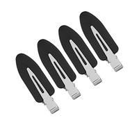 Generic Mollette per Capelli 4 Pezzi, Mollette per Capelli Senza Piega, per Acconciature Quotidiane Donna, ABS Portatile e Materiale in Lega, 5,5 X 1,8 Cm (quattro foglie nere)
