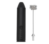 Generic Montalatte Miscelatore Portatile Professionale per Bevande Portatile per Agitazione del caffè Uso Domestico Acciaio Inossidabile 3,1 Once (BLACK)