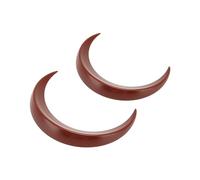 Generic Moon Hair Fork Set di 2 Forcine Decorative per lo Shopping Quotidiano e i Cosplay, Materiale ABS Resistente, Elegante Forma a Luna (BROWN)