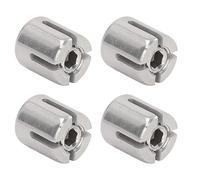 Generic Morsetti per Cavi Incrociati in Acciaio Inossidabile 316 da 10 Pezzi per Kit di Ringhiere per Cavi Interni Ed Esterni Inferiori a 2 Mm Durevoli e Resistenti Alla Corrosione