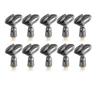 Generic Morsetto di ricambio per microfono MZQ1 per trasmettitore portatile doppio SennheiserXSW 1-825, con adattatori a vite da 5/8 maschio a 3/8 femmina, nero, confezione da 10