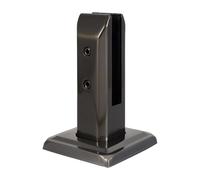 Generic Morsetto in Acciaio Inox Fermo Clip Professionale Staffa Railing Resistente Installazione Veloce Adatto per Corridoio Terrazza, Nero