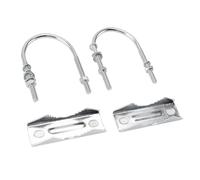 Generic Morsetto per Palo per Doppia Antenna, Robusto Ferro con Ganasce a V, Bulloni a U, Supporto per Antenna Esterna, Kit di Staffe per Carichi Pesanti per Paletto per Bandiera WiFi TV, Ferro