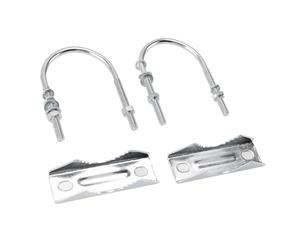 Generic Morsetto per Palo per Doppia Antenna, Robusto Ferro con Ganasce a V, Bulloni a U, Supporto per Antenna Esterna, Kit di Staffe per Carichi Pesanti per Paletto per Bandiera WiFi TV, Ferro