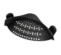 Generic Morsetto Sul Colino per Alimenti in Silicone Resistente Al Calore, Utensile da per Filtrare le Tagliatelle e le Verdure 9,65x4,45 Pollici 1 Pezzo (BLACK)