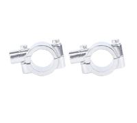 Generic Morsetto Universale per Montaggio Specchietto Moto da 25 Mm, Adattatore Robusto da 2 Pezzi per Moto, ATV e Scooter, in Alluminio (Argento M8)