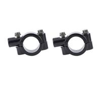 Generic Morsetto Universale per Montaggio Specchietto Moto da 25 Mm, Adattatore Robusto da 2 Pezzi per Moto, ATV e Scooter, in Alluminio (Nero M8)