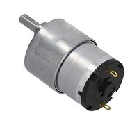 Generic Motoriduttore in Metallo DC 12V a Basso Rumore per Elettrodomestici Intelligenti e Robot, Albero da 6 Mm (45RPM)