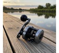 Generic Mulinello da Pesca Rotante da Barca, Mulinello Da Pesca A Tamburo In Metallo X300 Con Braccio A Manovella Singola, Manovella Sinistra, Forza Frenante 15kg