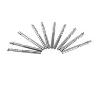Generic Mulini Terminali, Bit di Fresatura per Pressa per Trapano Mulino Finale con 42 Mm di Lunghezza Complessiva 10pcs in Carbide a Spirale a Spirale Flauto Fresatura a Flauto Taglieri di Router