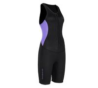 Generic Muta da Donna in Neoprene Senza Maniche Corte da 2 Mm per Immersioni Subacquee Snorkeling Nuoto, Protezione Termica per Sport Acquatici Nera (L)
