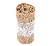 Generic Nastro Floreale, Nastro in Cruscotto in Crisi con in Pizzo di Barattolo Cinghia Jute Cinghia Decorazione di Stoffa da Matrimonio 2,7 M per Artigianato Che Avvolge la Festa della Casa per la
