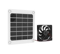 Generic Nella Ventola a Base di Energia Solare, Accessori a Serra 10W 5 V Ventole per Ventole per Solare con Pannello, Ventola, 4 Ventosi e 2 Ganci per la Regolazione delle Temperature in Varie