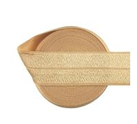 Generic Nine Looms - Rotolo di nastro elastico per cucire, 2,7 m, 1 rotolo da 25 mm, in pizzo con volant, decorativo, per biancheria intima, biancheria intima, finiture da cucito (3 anni oro vecchio)