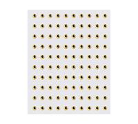 Generic Occhi 3D Colorati per Costruire Esche, Occhi Olografici Autoadesivi da 100 Pezzi 3/4/8 Mm per gli Appassionati di Pesca, Rosso/oro/argento (3 mm)