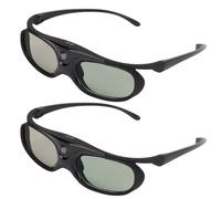 Generic Occhiali 3D Active Shutter 144Hz con Tecnologia DLP Link, Design Confortevole Ed Elegante, Perfetti per Proiettori DLP, Set da 2 Pezzi Visione Estesa