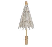Generic Ombrello di Pizzo, Elegante e Squisito Matrimonio Ombrello di Comodo Rigore Decorativo Compatto Pieghevole in Pizzo per il Campo Fotografico (Beige)