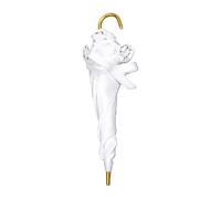 Generic Ombrello in Miniatura per Casa delle Bambole in Pizzo, 8,5 Cm, per Decorare Scene, Tessuto Resistente e Metallo, Ideale per Raccontare Storie in Ambienti in Miniatura (WHITE)