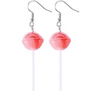 Generic Orecchini pendenti con caramelle lecca-lecca dolci e carini per ragazze da donna Design pratico e durevole in Acciaio inossidabile con Perno, Pendenti, Rosa, Other gemstones