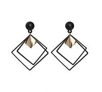Generic Orecchini Pendenti Nero Acciaio Inossidabile Dangle Cobra Orecchini