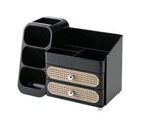 Generic Organizer Cosmetici Porta Rossetti Contenitore Trucco Vassoio Pennelli Porta Scatola Makeup a Scomparti in a Strati Scorrimento Facile Adatto per, Array, Nero