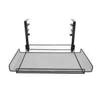 Generic Organizer da Scrivania con Morsetto Sul Cestello Portaoggetti Vassoio Portaoggetti Elegante e Pratico per Casa e Ufficio in Acciaio Al Carbonio 36,5 X 20 X 17,5 Cm (BLACK)
