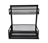 Generic Organizer Estraibile Sotto il Lavello Armadietto a 2 Livelli Ad Altezza Regolabile, Binario di Scorrimento a Sfera di Grado Industriale, Perfetto per Riporre la e il Bagno (BLACK)