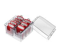 Generic Organizer per Lame in Plastica, Custodia per 8 Lame con Coperchio per Porta Pettine Clipper, Strumento per Parrucchiere in Materiale ABS Antiscivolo Impermeabile