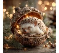 Generic Ornamenti di Ghianda con Animali della Foresta, Simpatici Animali della Foresta in Pigne Ornamenti Natalizi, Decorazioni Sospese 2D in Acrilico per Albero, Decorazioni Casa