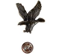 Generic Oro Spilla da uomo con decorazione a forma di aquila, distintivo per uccelli in metallo retrò, accessori per vestiti