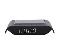 Generic Orologio Digitale per Auto, Ricarica USB Ad Energia Solare, Grande Batteria da 500 MAh, Data e Ora, Display Automatico della Temperatura, con Regolazione della luminosità (Luce bianca)