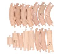 Generic Pacchetto di Espansione Binari del Treno in Legno, Giocattoli da Costruzione Sicuri Set di Binari del Treno in Legno Kit di Montaggio Educativo per lo Sviluppo delle abilità per i più