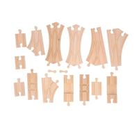 Generic Pacchetto di Espansione Binari del Treno in Legno, Giocattoli da Costruzione Sicuri Set di Binari del Treno in Legno Kit di Montaggio Educativo per lo Sviluppo delle abilità per i più