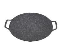 Generic Padella Circolare Antiaderente per Barbecue Coreano per Grigliare in Casa e All'aperto, Lega di Alluminio per Pancetta di Maiale e Costolette, Adatta per il Campeggio (Tipo di gas 36cm)