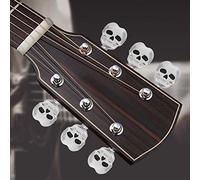 Generic Pago per Chitarra, Berretto per Chitarra Torta di Accordatura Tuning per PEG Caps Ottima Forma del Cranio per Proteggere la Sintonizzazione Kno per un di Natale di Compleanno (SILVER)