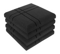 Generic Pannelli Fonoassorbenti Adesivi Neri 4 Pezzi in Spugna Ignifuga Design a Griglia Piatta per Isolamento Acustico in Studi di Registrazione e Sale Musica