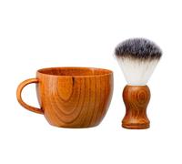 Generic Pannello da barba Set per uomini alla barba per ciotola, pulizia della barba per il viso, 2 su 1, set di toelettatura a spazzola per il fidanzato